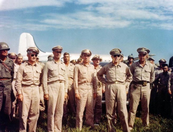 General MacArthur and Swing at Atsugi Air Field Japan 
